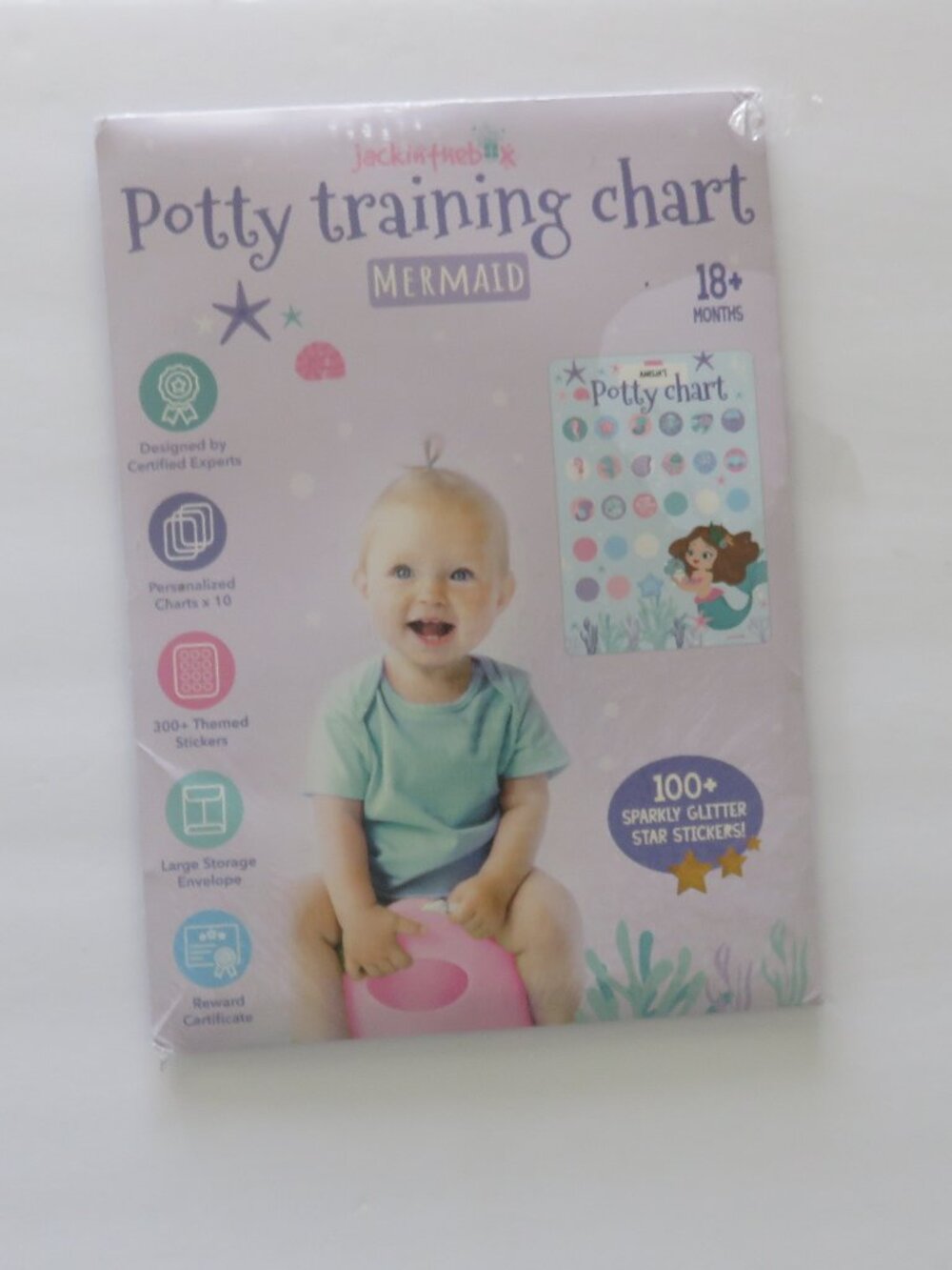 (#138) Jackinthebox Potty training chart Mermaid 18+ months